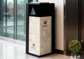西藏仿大理石紋方形不銹鋼垃圾桶定制圣潔與堅韌的融合