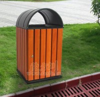 校園鋼木垃圾桶