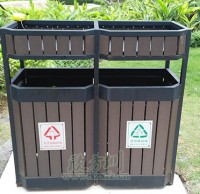 方形鋼木垃圾桶