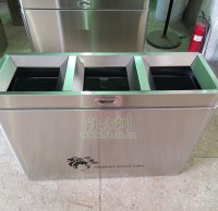 不銹鋼三分類垃圾桶遠銷新加坡國際學(xué)校