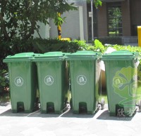 戶外環保滾輪塑料分類垃圾桶