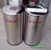 萬達廣場戶外圓形分類果皮箱