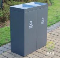 室內(nèi)搖蓋式不銹鋼分類垃圾桶