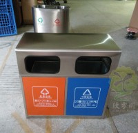 戶外環保不銹鋼分類垃圾桶