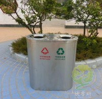 圓口不銹鋼分類垃圾桶