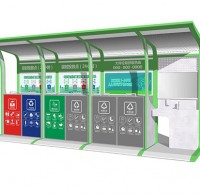 社區鋼板烤漆生活垃圾分類亭