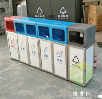 室外學校組合式不銹鋼分類回收箱