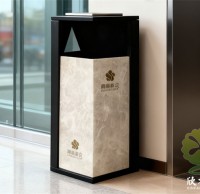 西藏仿大理石紋方形不銹鋼垃圾桶定制圣潔與堅(jiān)韌的融合