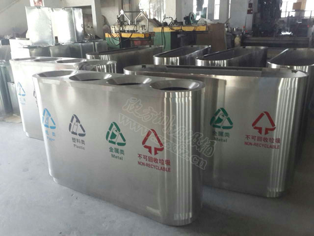 四孔分類環保垃圾桶