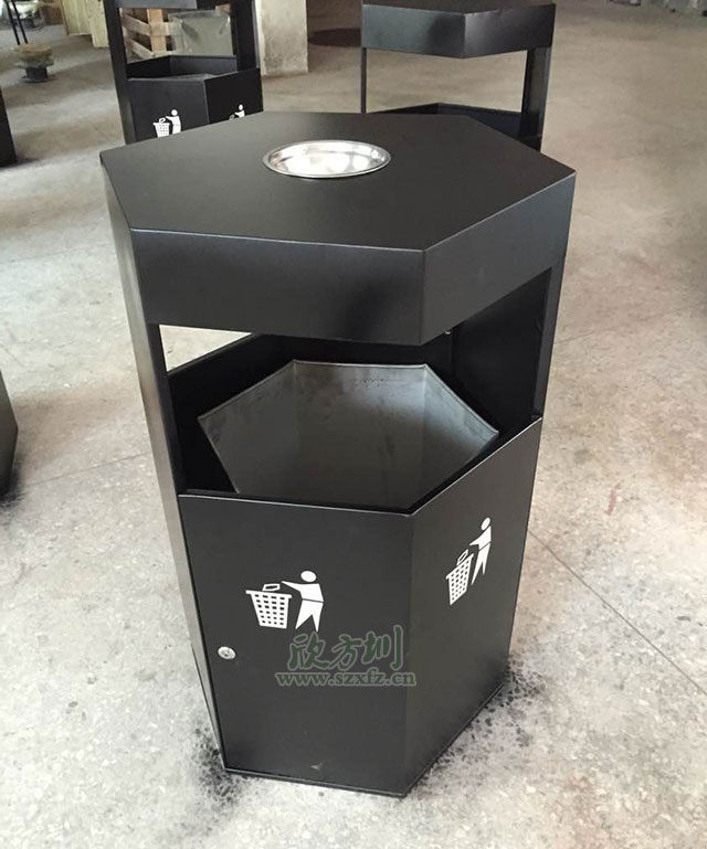六邊形鋼制垃圾桶