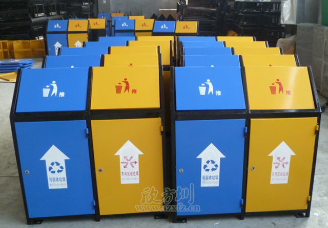 屋形鋼制垃圾桶