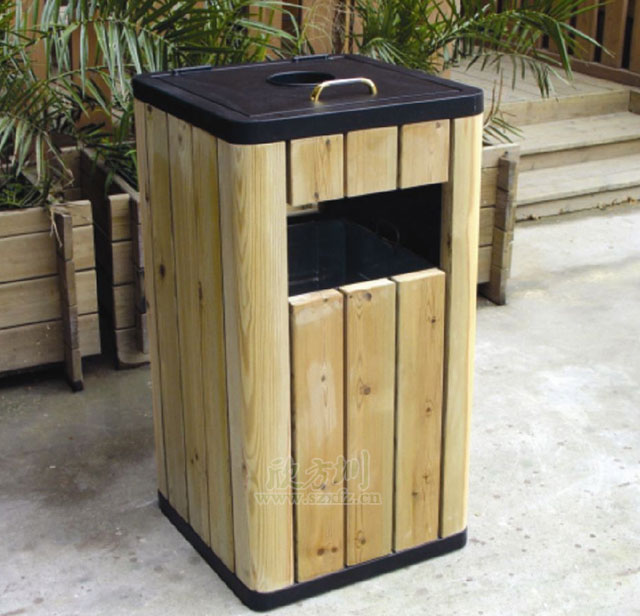 景區(qū)鋼木垃圾桶