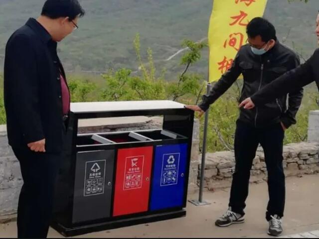 50個大型分類垃圾桶上山了